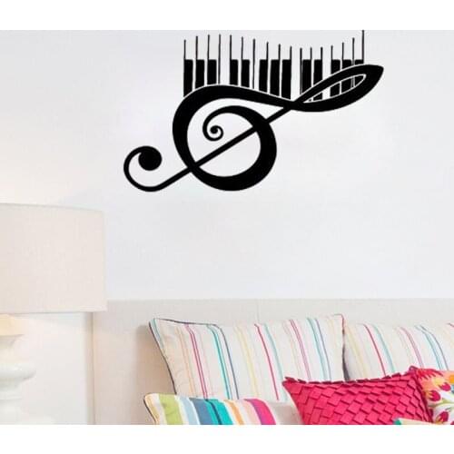 New Design Music Notes Wall Sticker Home Decor Art Mural Kids Children Room Decoration Music Room Poster Nursery Wallpaper