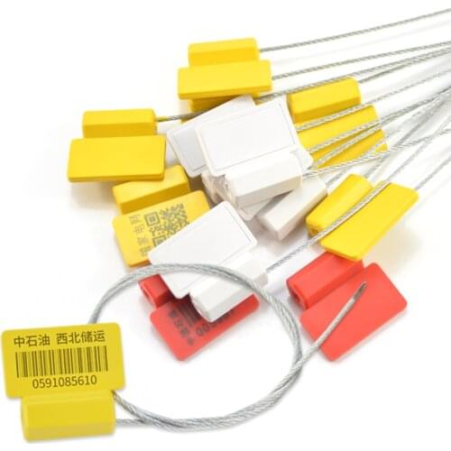 RFID Pull-Tite Cable Seals with NFC Chip Numbered Tamper Steel Wire Seals for Truck Container Logistics Seal (10 PCS)