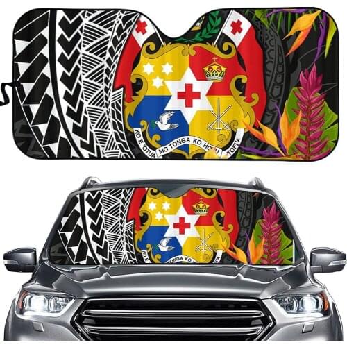 Fornt Windshield sunshade Tonga Polynesian Visor Protection Sun Shade Block Window Auto Accessories Curtain