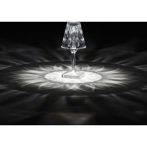 Modern Touch Table Lamp USB Battery Crystal Desk Lamp Sensor Bar Table Light Decoration Restaurant Romantic Fixture Bedside Lamp