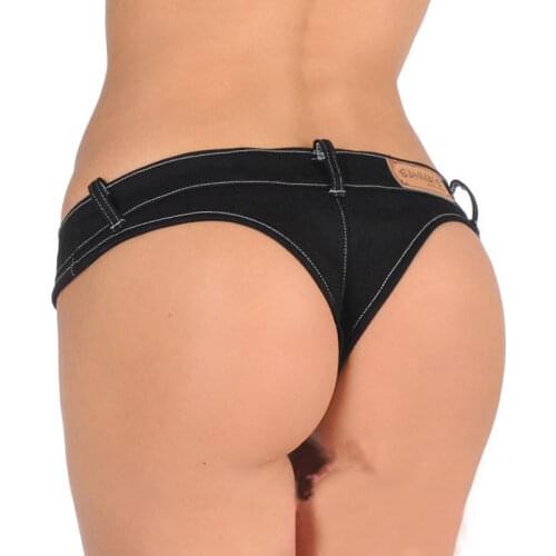 Super Sexy Vintage Jeans Hots Shorts Black Red Jeans Booty Shorts Micro mini Bikini Denim Shorts Low Rise Culb Dance Wear 52