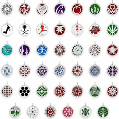 1PCS Flower Apple Girl 30mm Alloy Aromatherapy Diffuser Locket Perfume Necklace Pendant With 5pcs Free Pads