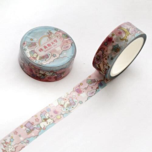 1Pcs Kawaii Cartoon Decoration Tape Paper Washi Masking Tape Creative Scrapbooking Stationary School Supplies Supply