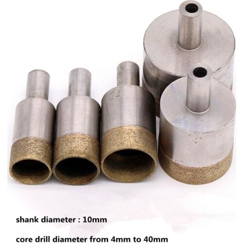 10mm shank Diamond sintered Coated hole Drill Bit for stone ceramics glass drilling