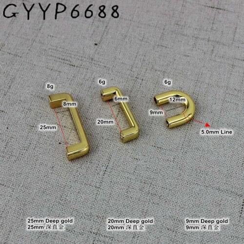 4pcs High quality Deep gold plating processing leather handbag aglet twist lock screw arch bridge decorative accessories