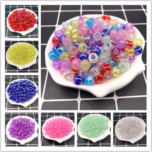 100pcs 6x8mm Loose Beads Bracelet Accessories Large Hole beads DIY Bracelet Earrings Charms Necklace Beads For Jewelry Making