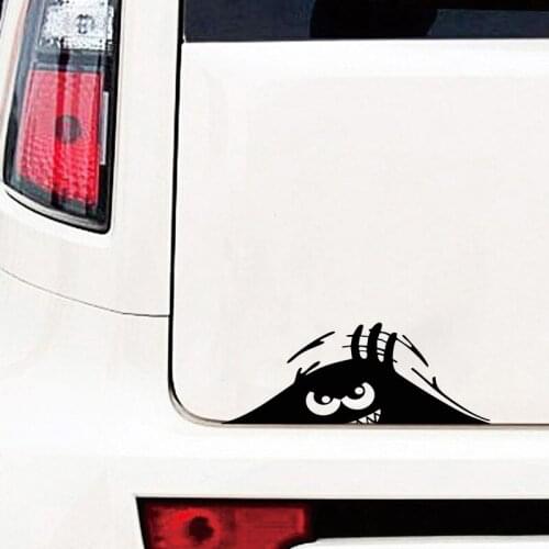 RuleMylife Funny Peeking Big Eyes Vinyl Car Sticker For Volkswagen BMW E46 E90 Passat B6 Auto Parts