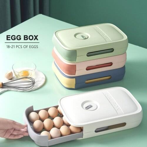 Refrigerator Egg Holder Organizer Box Food Container Convenient Egg Storage Box Durable Drawer Box Case Japanese Kitchen Product