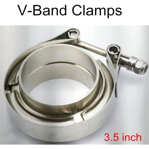 Best selling new arrival 3.5'' inch V-Band Flange & Clamp Kit for Turbo Exhaust Downpipes Mild Steel Flange