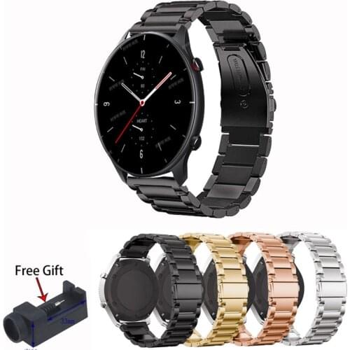 Metal Strap For Xiaomi Huami Amazfit GTR 47mm GTR2 GTR 2E Stainless Steel Bracelet Amazfit Pace Stratos 2 2S 3 Correa watchband