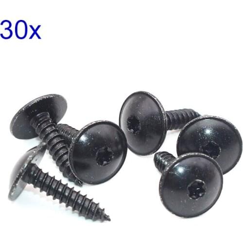 30pcs 5mm Torx Head Screw Car Front Wheel Chassis T20 Splash Guard M5 Metal Self-tapping Screw for Audi A1 A3 A4L A5 A8 Q3 Q5 Q7