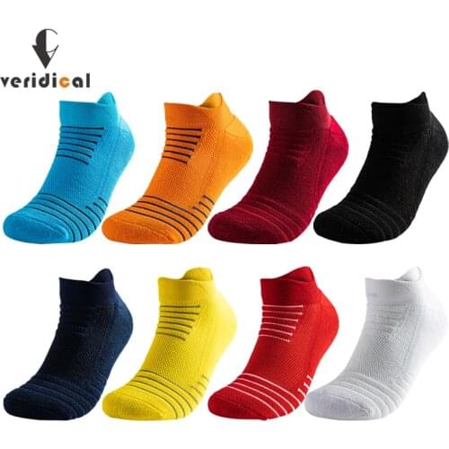 5 Pairs Elite Boat Athletic Sport Socks Damping Bright Color Towel Bottom Breathable Outdoor Basketball Bike Running Ankle Socks