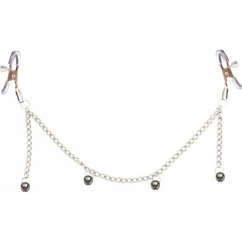 New The Little Bell Oral Sex With Chain Clip Breast Nipple Clamps Erotic Sex Adult Toy Fetish Bondage Harness Exotic