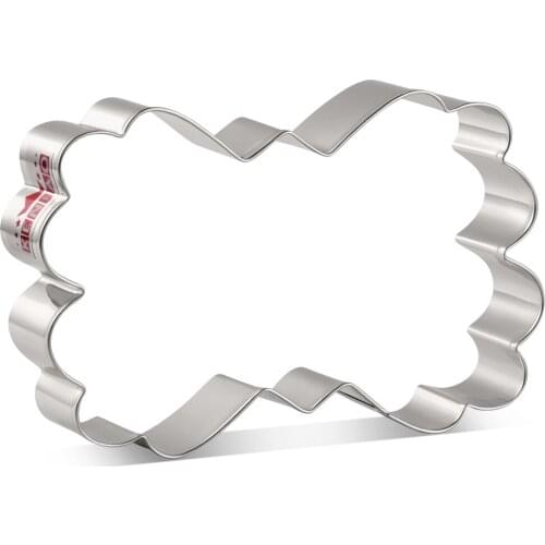 KENIAO Plaque Cookie Cutter - 7.4 x 12 CM - Frame Biscuit / Fondant / Bread / Pancake Molds - Stainless Steel