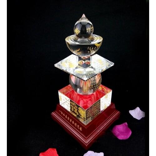 Wholesale Buddhist articles HOME efficacious Tantric talisman Tibetan Buddhism crystal dagoba stupa tower Bodhi pagoda statue