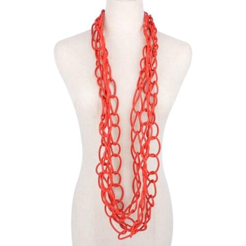 YD&YDBZ Punk Round Circle Pendant Necklaces Women Luxury Black Rubber Long Necklace Handmade Jewelry Gothic Clothes Accessories