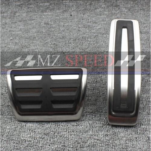 Stainless Steel Gas Accelerator Fuel Brake Pedals AT Plate Pad For Audi Q7 Porsche Cayenne VW Volkswagen Touareg 2007-2015