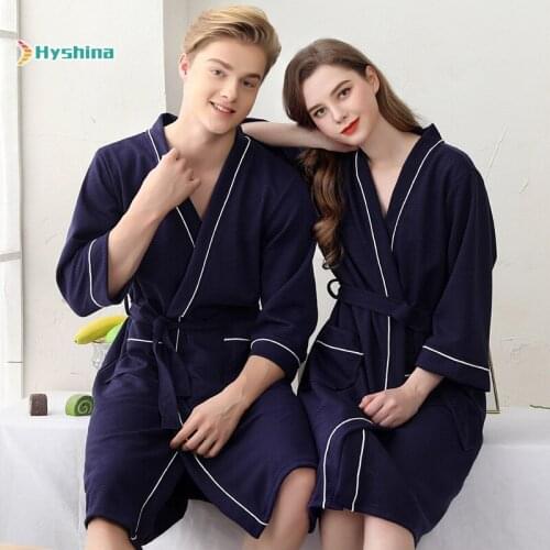 Couples Pajamas Nightgown Mens Large Size Breathable Womens Bathrobe
