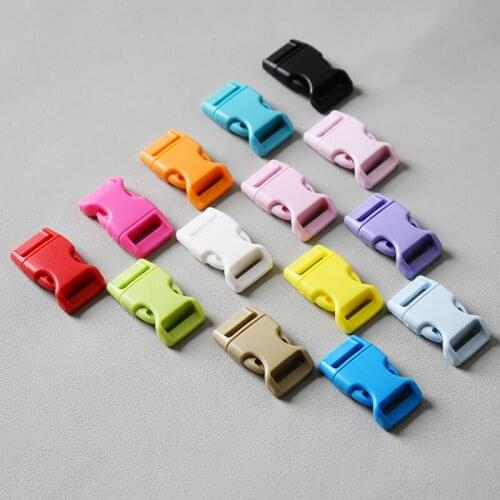 10 Pcs Plastic Quick Side release buckle site 15mm strap webbing garments diy dog collar accessory durable security lock plate