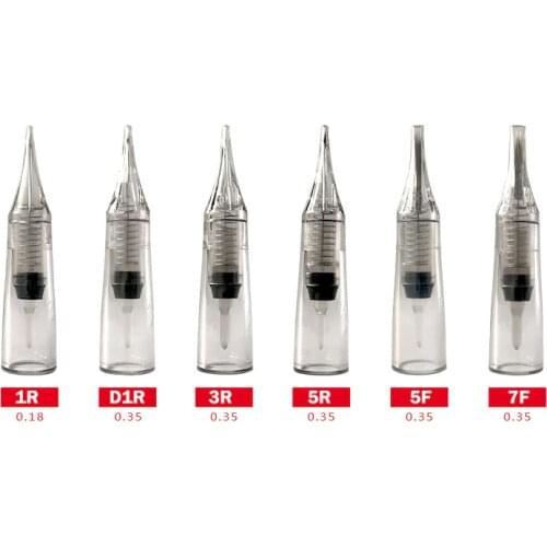 Professional Permanent Makeup Cartridge Needles 1R/D1R/3RL/5RL/5F/7F Disposable Sterilized Tattoo Pen Machine Needles Tips