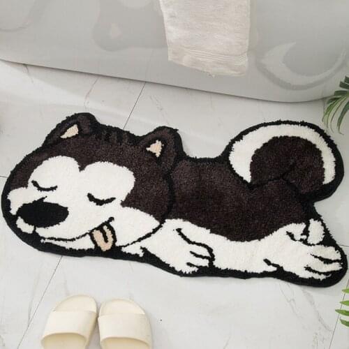 New Cartoon Dog Cat Dust Floor Door Entrance Mat Hallway Kitchen Bath Non-slip Rug Dust Removal Carpet Doormat