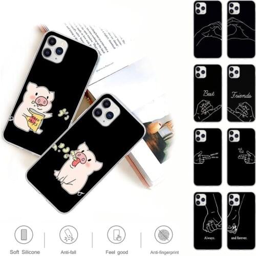 Bff Best Friends Forever Couples Transparent Phone Case Cover For Samsung Galaxy A51 A71 S20 S10e S8 S7 S9 S10 Plus