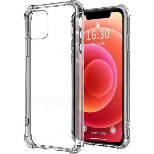 Luxury Transparent Shockproof Silicone Case For iPhone 11 X Xr Xs Max Case 12 11 Pro Max 8 7 6 Plus SE Case Silicone Back Cover