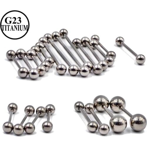 2PCS G23 Solid Titanium Piercing Industrial Earring Industrial Barbells Bar Scaffold Ear Cartilage Helix Nipple Rings Piercing