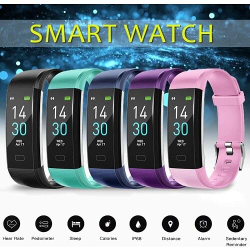 Heart Rate Blood Pressure Monitor Smart Watch Bracelet Color Screen bluetooth Wristband Waterproof Fitness Sport