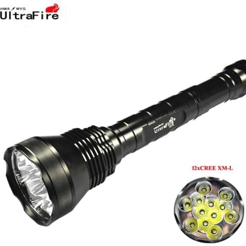 U-F 12xCREE XM-L T6 13800lm 5-Mode LED Flashlight (3x26650/3x18650)