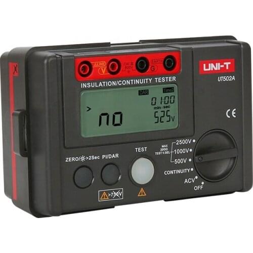 UT502A 2500V Insulation Resistance Testers Megohmmeter Voltmeter warning Buzzer Over Load Indication