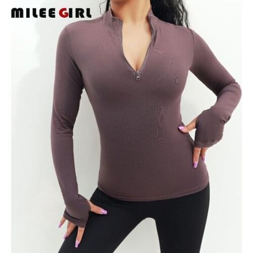 Half Zipper Women Yoga Shirt,Quick Dry Sports Clothing Super Elastic Breathable Training Top,Outdoor Running Long Sleeve Shirt