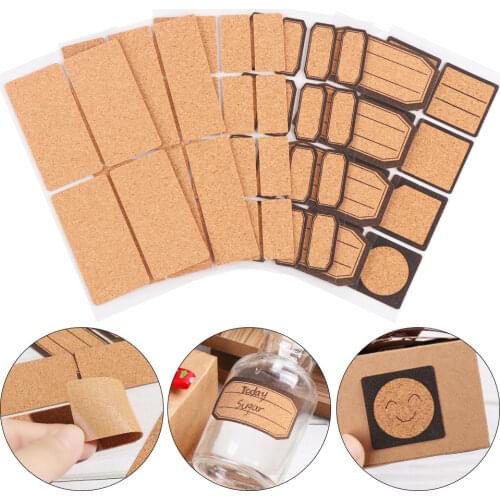 1 Set Sealing Tags Handmade Gift Packaging Self Adhesive Bottle Organizer Spice Jars Marker Wooden Classification Labels Sticker