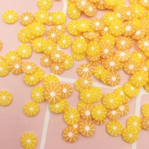 100g Polymer Hot Clay Orange Slices Sprinkles for DIY Scrapbooking Phone Deco Craft Making Nail Art Decoration:5mm