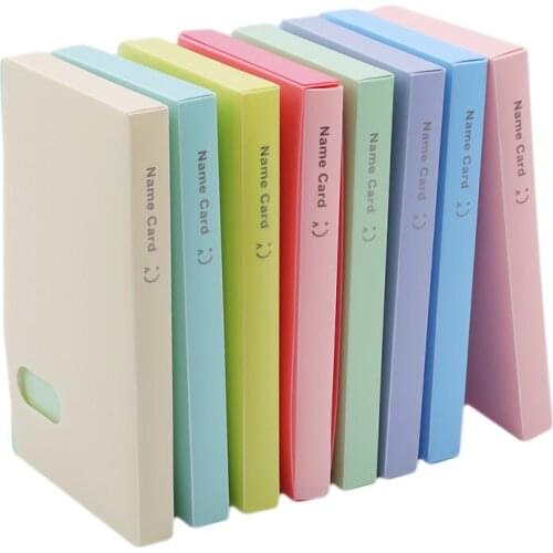 120 Pockets Card Storage Bag Business Card Holder Candy Color Business Card Book Holder Photo Album Photo Name Card ID Holder