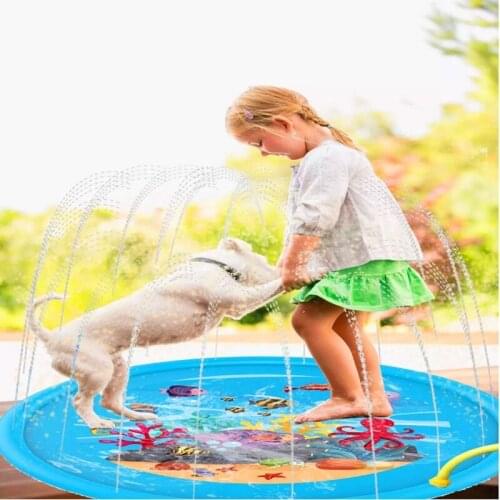 170cm Inflatable Spray Water Cushion Summer Kids Play Water Mat Lawn Games Pad Sprinkler Play Toys Outdoor Tub Swiming Pool
