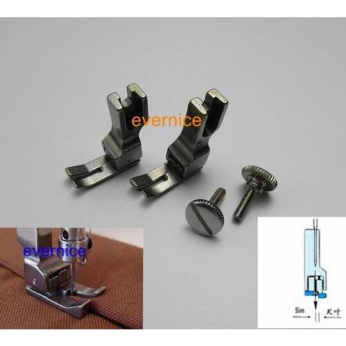 2 sets COMPENSATING FOOT with LEFT SIDE EDGE GUIDE NARROW BASE for SINGER BROTHER CONSEW JUKI