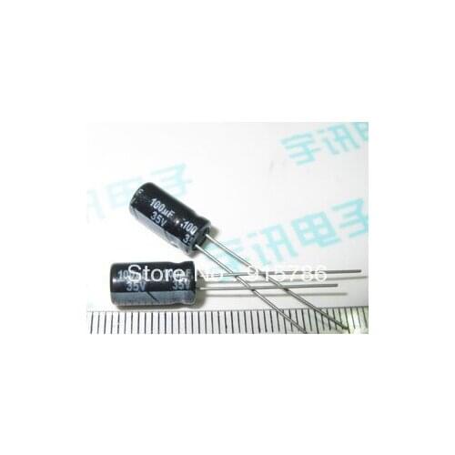 200PCS Electrolytic capacitors 35V 100UF Volume: 6.3 * 12 mm