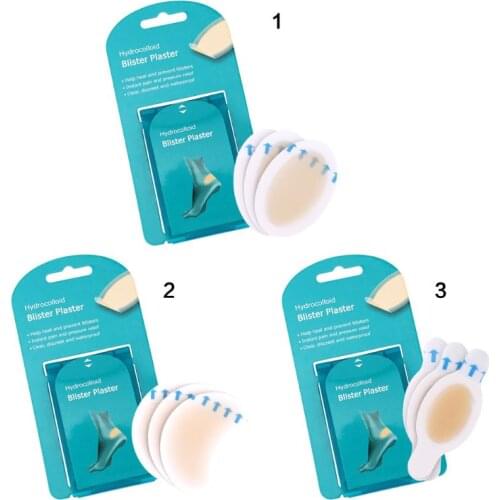 4Pcs/Box Blister Bandages Waterproof Hydrocolloid Plaster Adhesive Anti-Wearing Heel Gel Sticker Pain Relief Pedicure Patch Pad