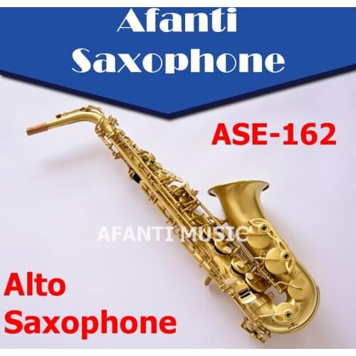Afanti Music Eb tone / Brass body / Glod finish Alto Saxophone (ASE-162)