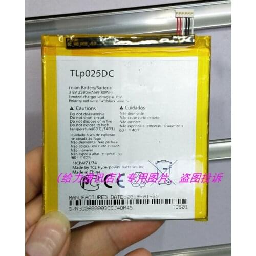 2580mAh TLP025DC battery for Alcatel One Touch Pixi 4 6.0 8050D Dual Sim 9001D TLp025D2 phone with Repair Tools