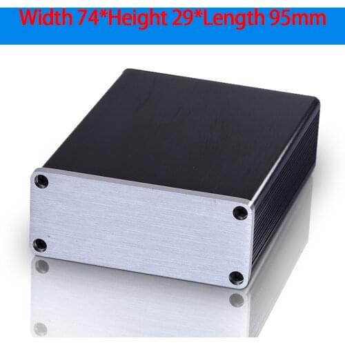 KYYSLB 74*29*95mm Small Amplifier Aluminum Chassis DIY Power Amplifier Aluminum Box Headphone Amplifier Aluminum Case Shell