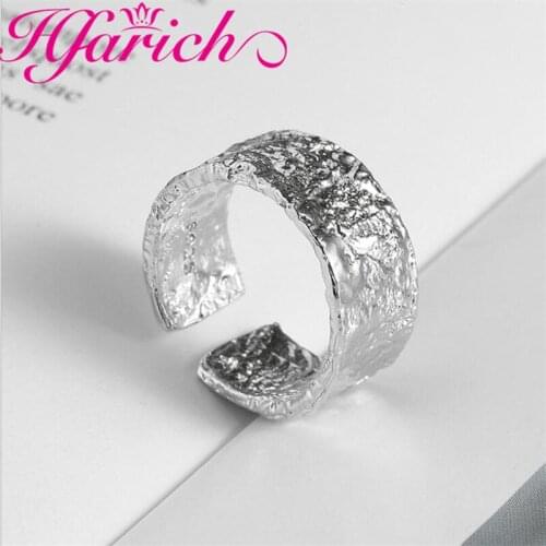 Prevent Allergy Silver Color Wedding Rings Foil Creative Geometric Handmade Anillo Accessories Jewelry Valentines Day Gifts