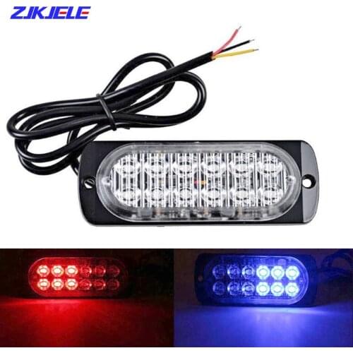12LED Amber Light Home Garden Waterproof Warning Strobe Car-styling Emergency Side Light for Car Truck Pickup Motorcycle 12V 24V