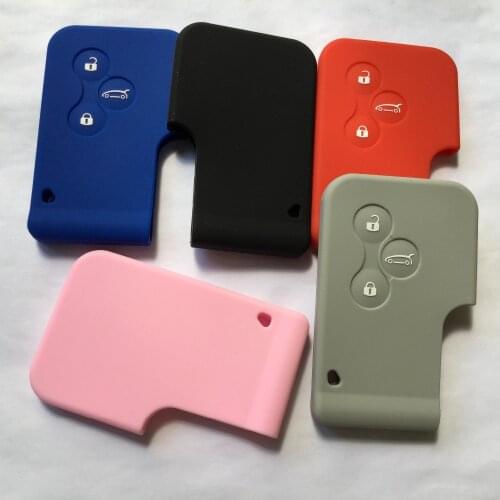 Keyless Entry Cover For Renault Clio Megane Grand Scenic 3 button Key Card Shell Silicone Protector Case