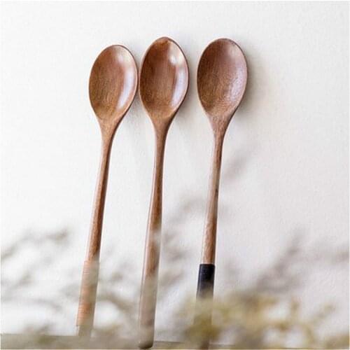 Wooden Spoon Spoon Home Flatware Porridge Bowl Chinese Dinner Spoon Japanese Soup Spoon for Home Restaurant @1