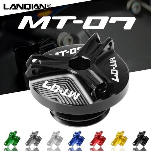 For Yamaha MT 07 FZ 07 Motorcycle Accessories Engine Oil Filter Cup Plug Cover Screw Moto Parts MT07 2014-2019 FZ07 2015-2018