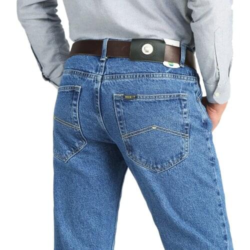 Nice Men Business Jeans Classic Spring Autumn Male Cotton Straight Stretch Brand Denim Pants Summer Overalls Slim Fit Trousers