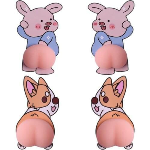 Animal Butt Door Stops Stopper 3D Cute Car Phone Fridge Protection Sticker Decorations Door Catcher Block Safety Guard Buffer