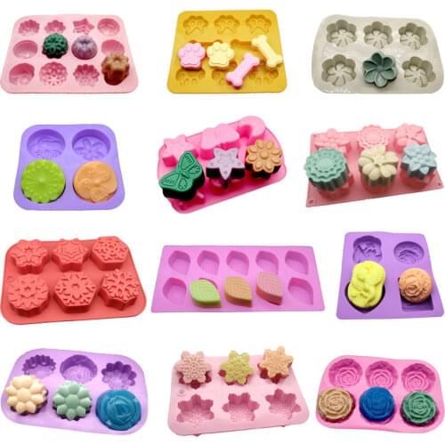 3D Soap Mold DIY Handmade Soap Making Tool Creative Candle Mold Practical Cake Tool Non-stick Easy Demoulding And Portable